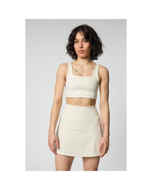 GIRLFRIEND COLLECTIVE White Tommy Non Wired Medium Impact Sports Bra