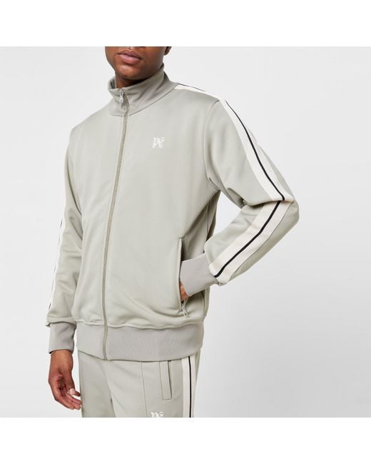 Palm Angels Gray Monogram Track Jacket for men