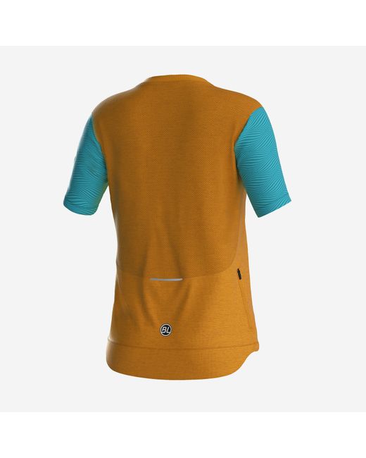 Bicycle Line Yellow Zoe Half Zip Short Sleeve Cycling Jersey