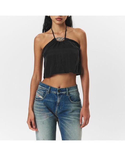 DIESEL Black Adjustable Wrap Top