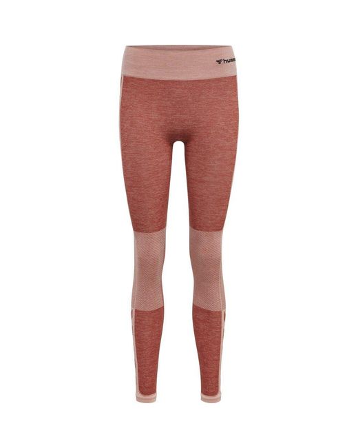Hummel Red Seamless Mid Waist Tights