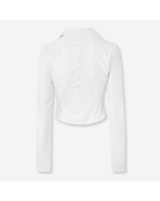 Missy Empire White Structured Fitted Shirt