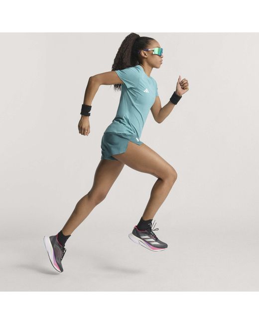 Adidas Blue Adizero Running T-Shirt