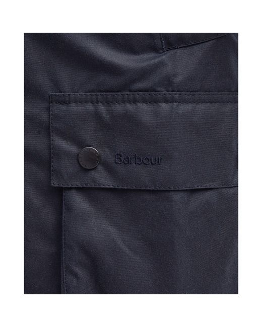 Barbour Blue Ashby Water Resistant Windproof Long Sleeve Wax Jacket for men