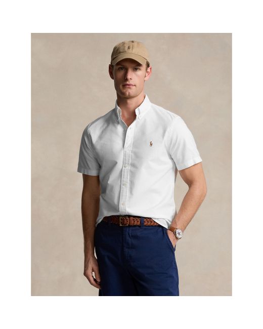 Polo Ralph Lauren White Custom Fit Oxford Shirt for men