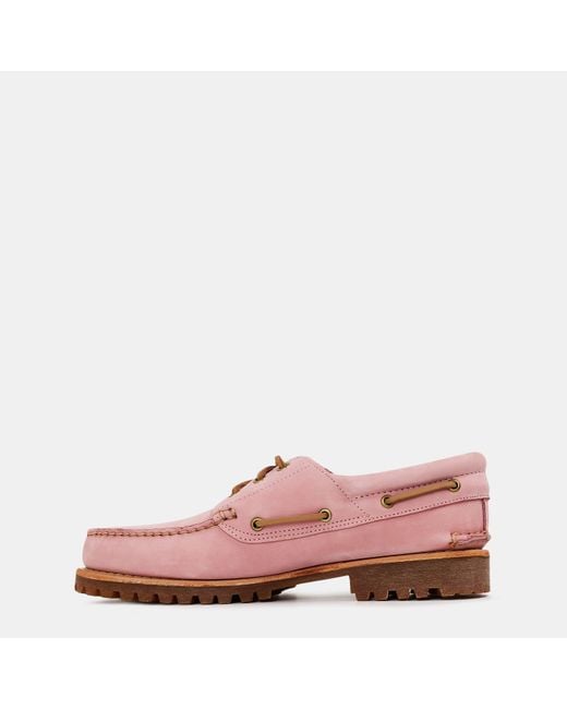 Timberland Pink Authentic Boat Shoe for men