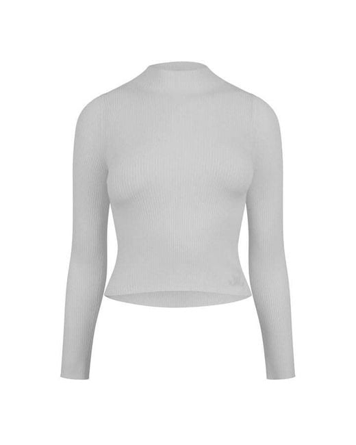 Jack Wills Gray Rib Turtlenck Top Ld44