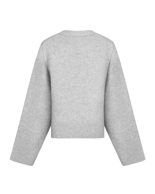Raey Gray V-Neck Cardigan