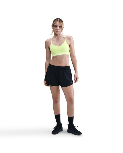 Nike Yellow Indy Light Support Padded Sports Bra