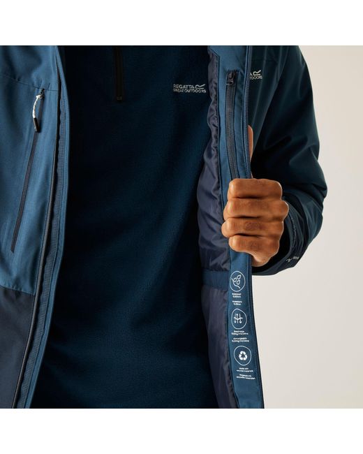 Regatta Blue Highton Stretch Isotex Thermoguard Insulated Waterproof Jacket for men
