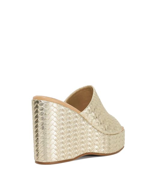 Dune White Marpple Wedge Heeled Sandals