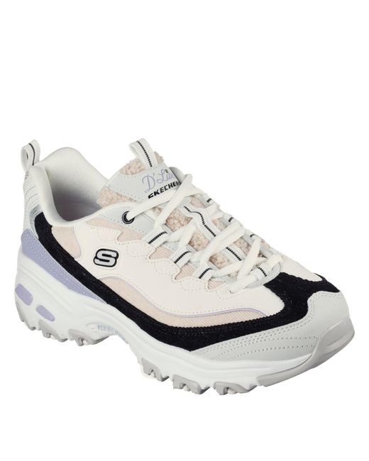 Skechers White Classic Low-Top Trainers