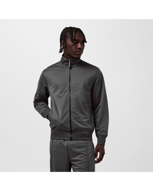 Palm Angels Gray Curve Zip Tracksuit Top for men