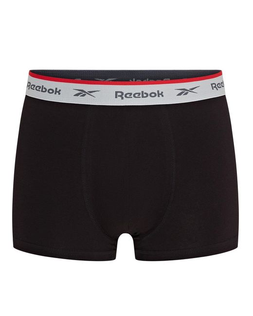 Reebok Black 3 Pack Boxer Short Ovett for men