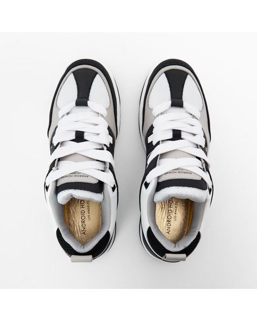 Android Homme Black Skate Padded Chunky Trainers for men