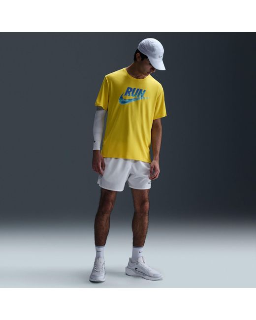 Nike Green Short Sleeve Performance Running Top for men
