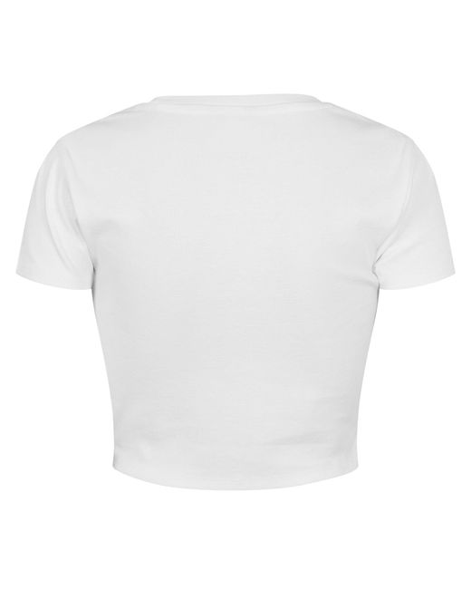 Jack Wills White Cropped Baby Tee Ladies
