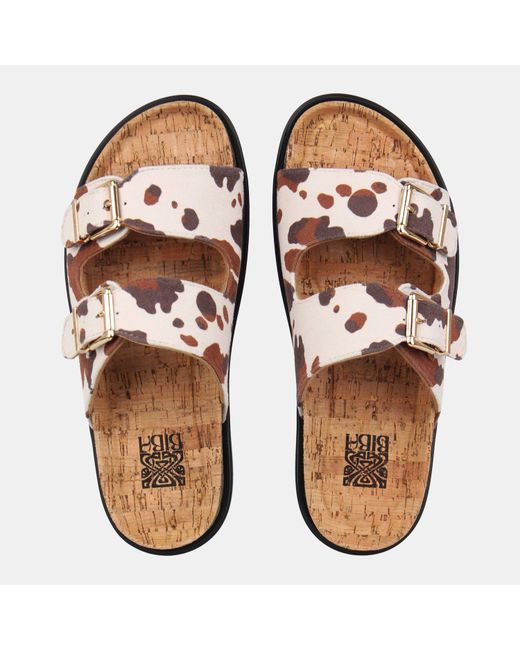 Biba Brown Two Strap Sandals