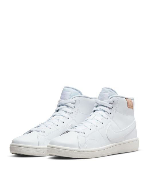 Nike White Court Royale 2 Mid Top Trainers