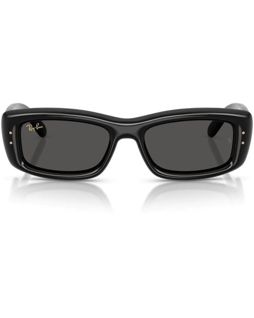 Ray-Ban Black Kiliane Puffer Rectangle Sunglasses