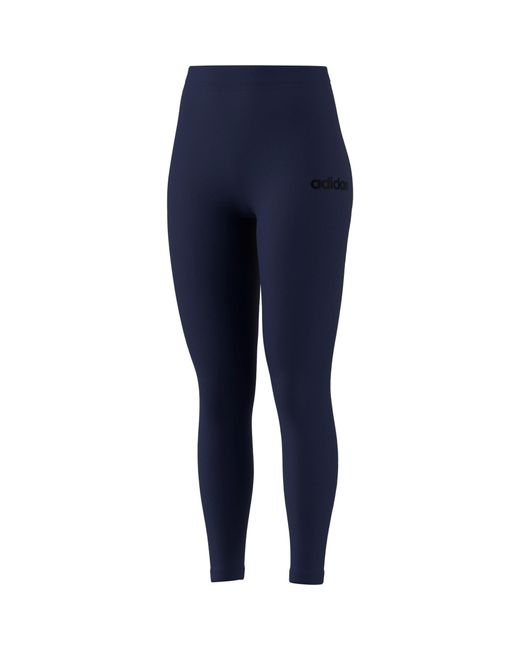 Adidas Blue Essentials Linear Cotton Leggings