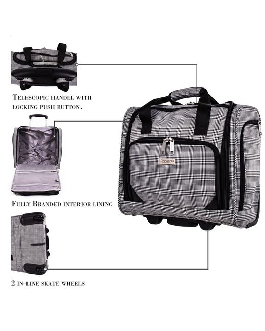 London Fog White The Newbury Soft Shell Hold Luggage And Cabin Case