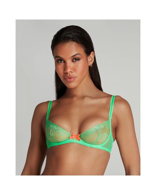 Agent Provocateur Green Isedora Plunge Underwired Bra