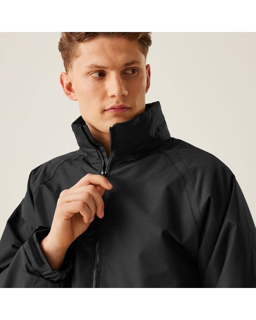 Regatta Gray Hudson Fleece Lined Waterproof Insulated Jac for men