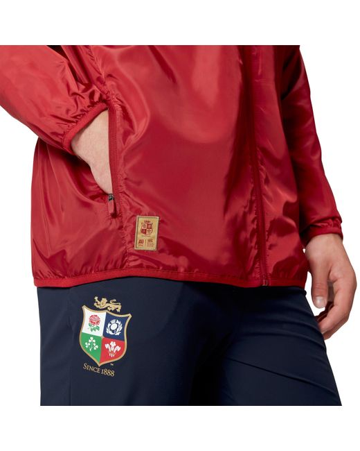 Canterbury Red British And Irish Lions 2024 Lightweight Rain Performance Rugby Jacket for men