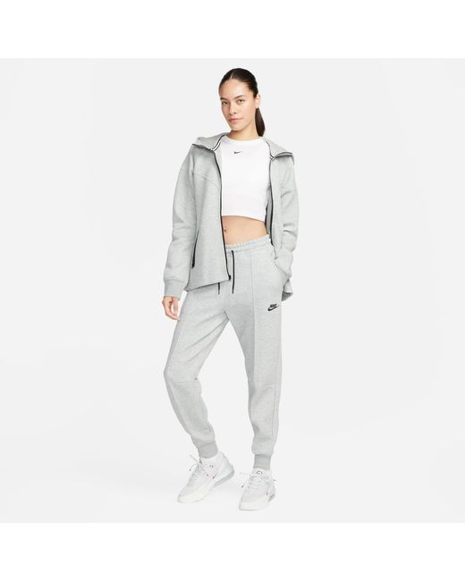 Nike Gray Sportswear Tech Fleece Mid-Rise Jogger Pants