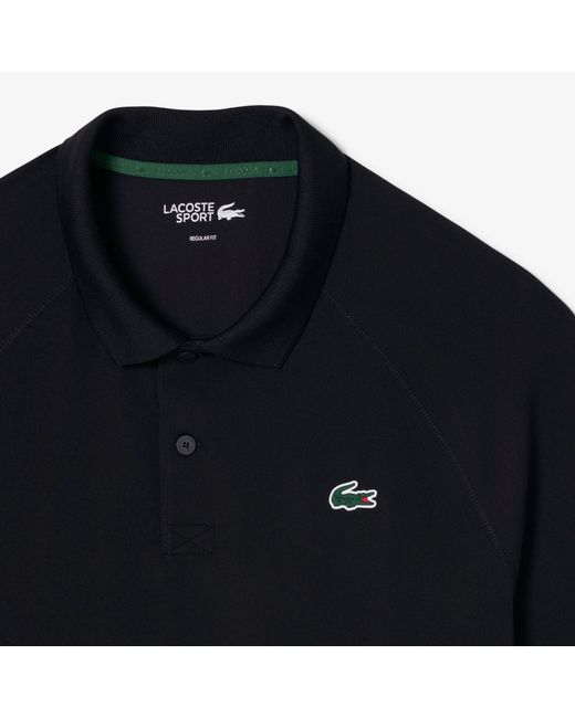 Lacoste Black Short Sleeve Performance Polo Shirt for men