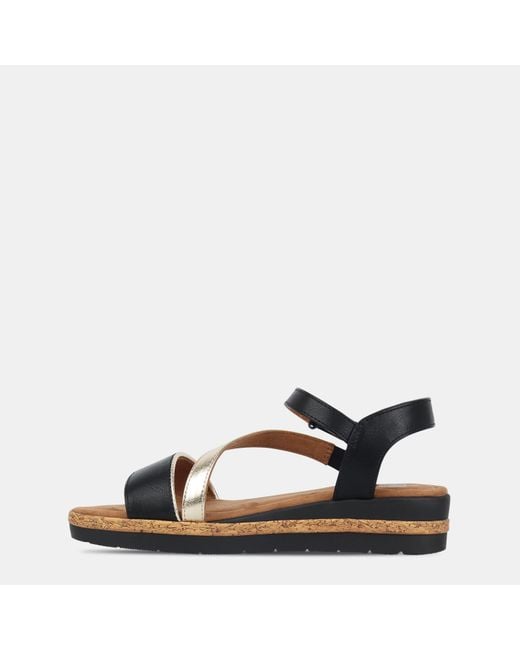 Biba Black Wedge Sandal