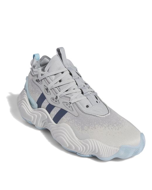 Adidas Gray Trae Young Court Trainers for men