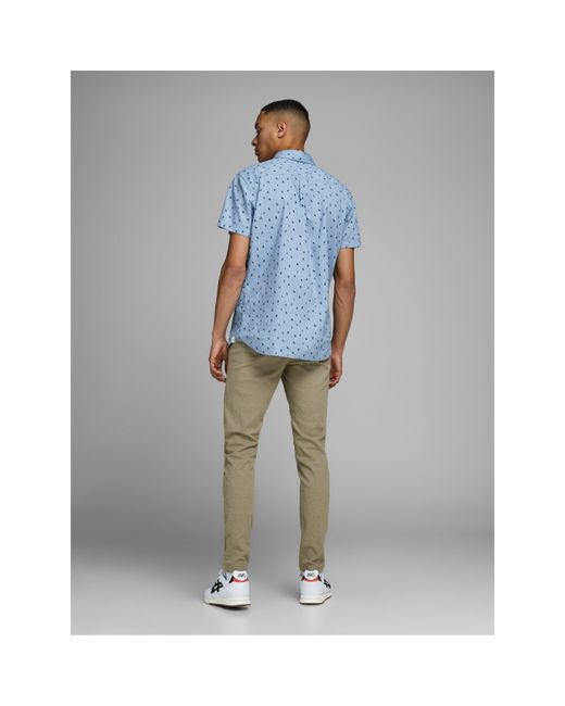 Jack & Jones Gray Dave Chino Trousers for men