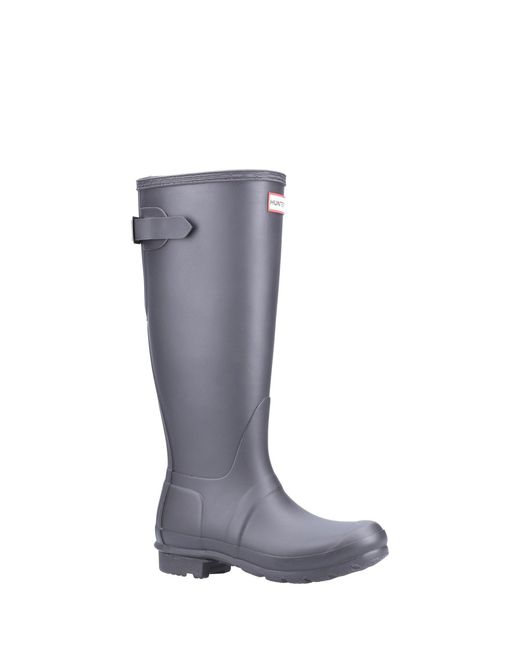 Hunter Blue Original Tall Back Adjustable Wellington Boots