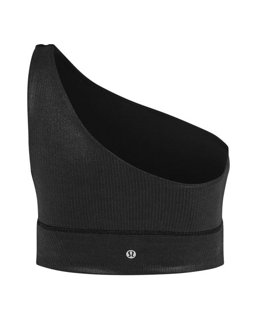 lululemon athletica Black Align Asymmetrical Ribbed Sports Bra