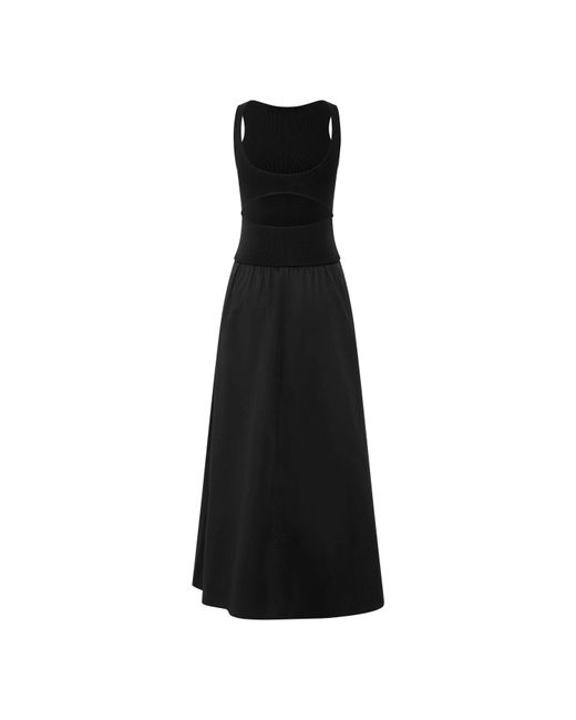 St. Agni Black Cutout A Line Dress
