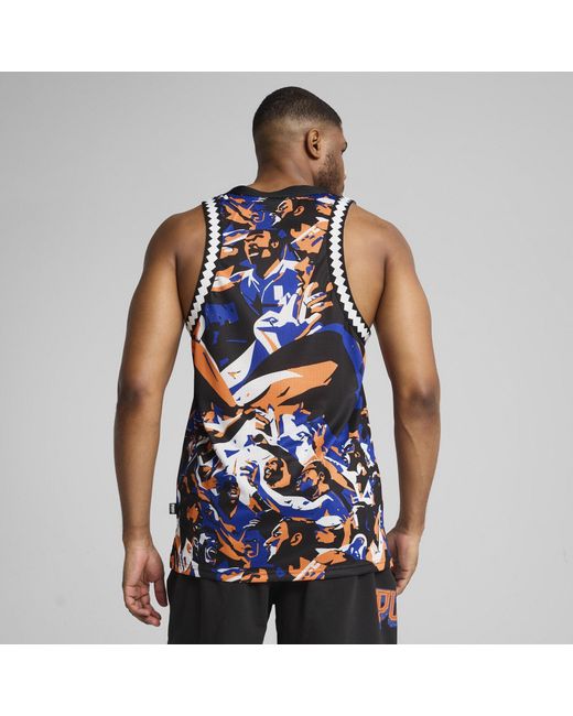 PUMA Blue Performance Basketball Jersey for men