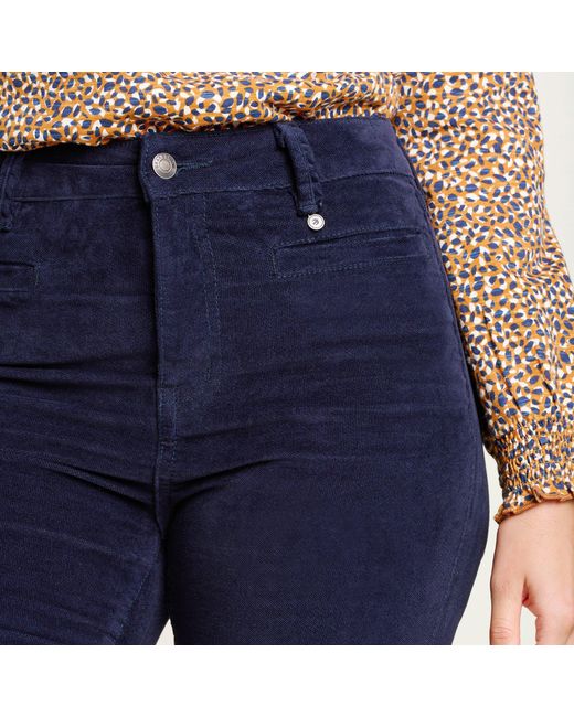 Brakeburn Blue Cord Flared Trousers