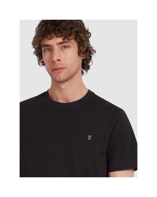 Farah Black Regular Fit T-Shirt for men