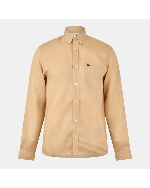 Lacoste Natural Long-Sleeve Plain Shirt for men