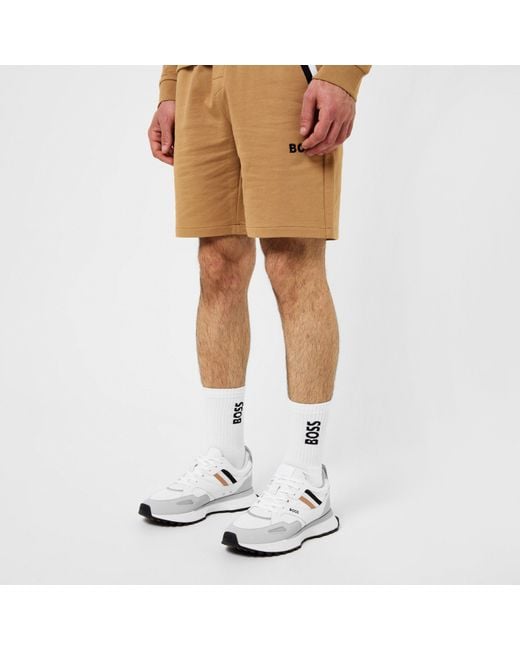 Boss White Jonah Runner Style Trainer for men