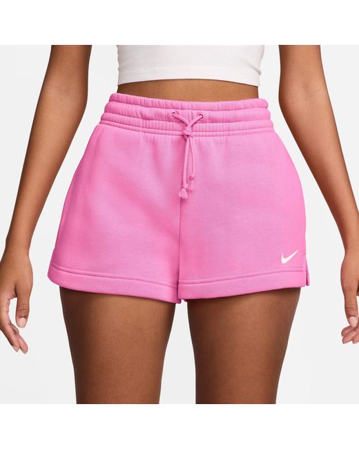 Nike Pink Sportswear Essential French Terry Shorts