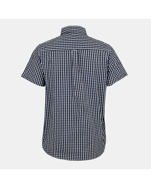 Bench Blue Short-Sleeve Patterned Shirt for men