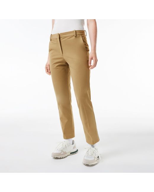 Lacoste Natural Flat Front Tailored Fit Chinos