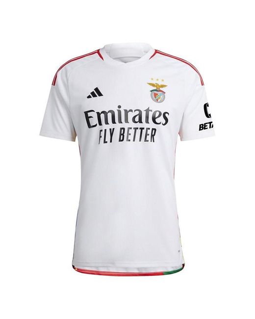 Adidas White Benfica Third Shirt 2023 2024 Adults for men