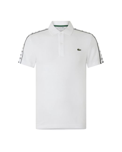 Lacoste White Regular-Fit Stretch Mini Piqu¿ Polo Shirt for men