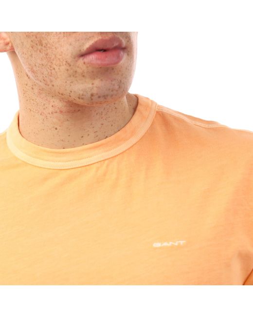 Gant Orange Sunfaded T-Shirt for men