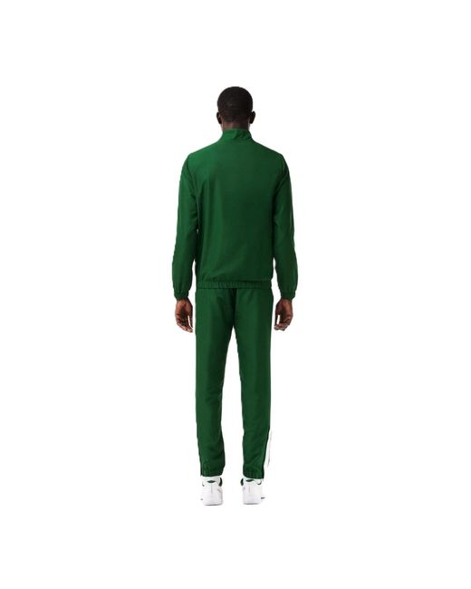 Lacoste Green Logo Stripe Performance Tracksuit for men