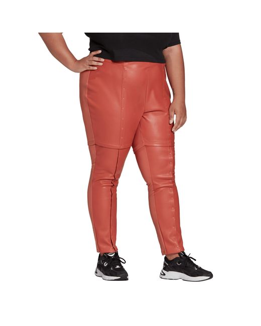 Adidas Originals Red Adidas Always Original Slim Snap Plus Size Joggers